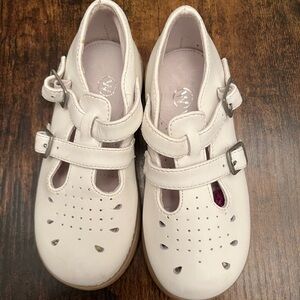 Willits Vintage Girls Mary Jane Shoes Classic Sandal White Leather Size 7.5D EUC